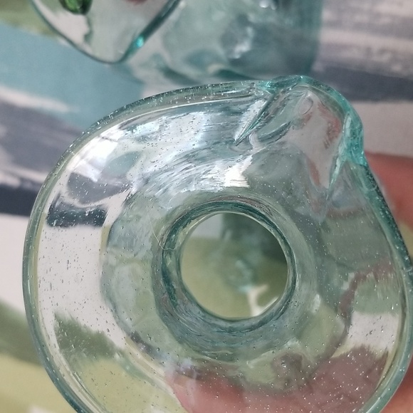 Vintage Blue Green Tint Glass Jars Dispensers Big And Small - Picture 6 of 14